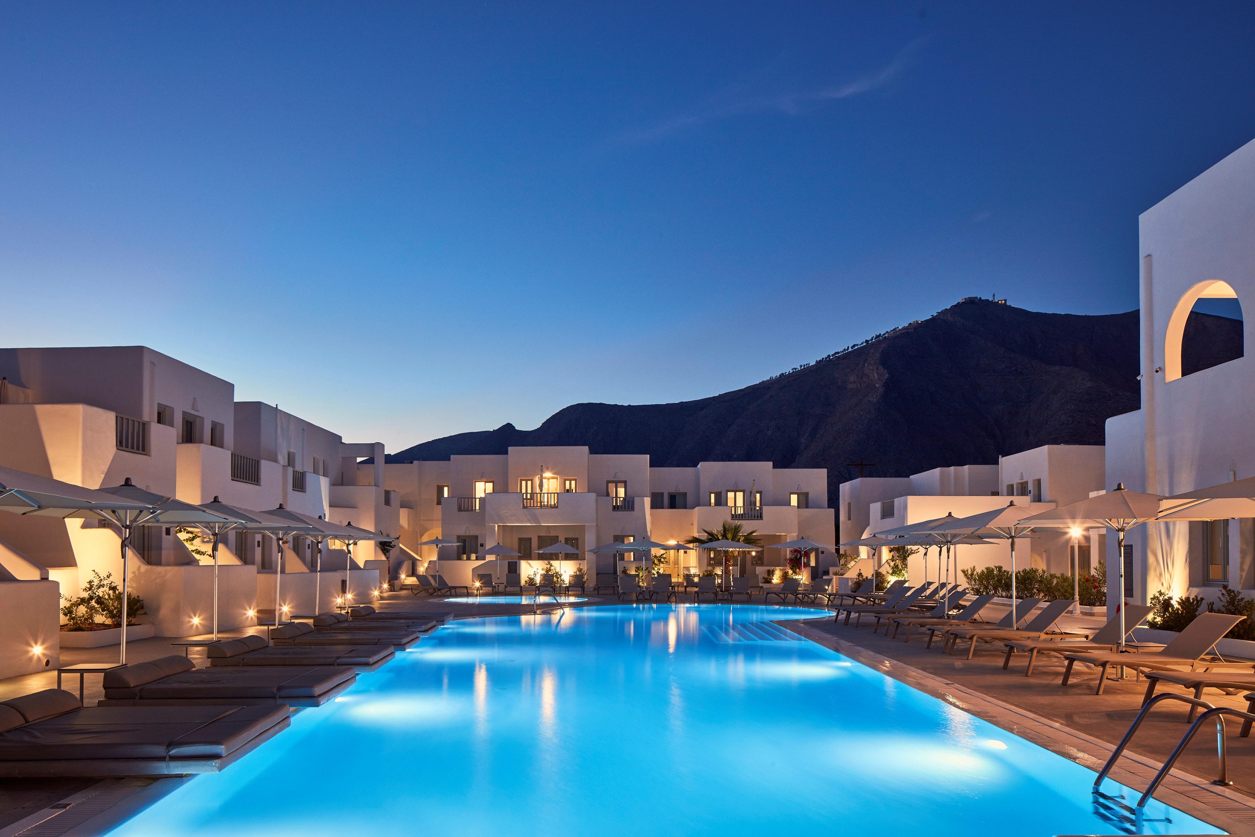 Aqua Blue Beach Hotel Perissa  Esterno foto