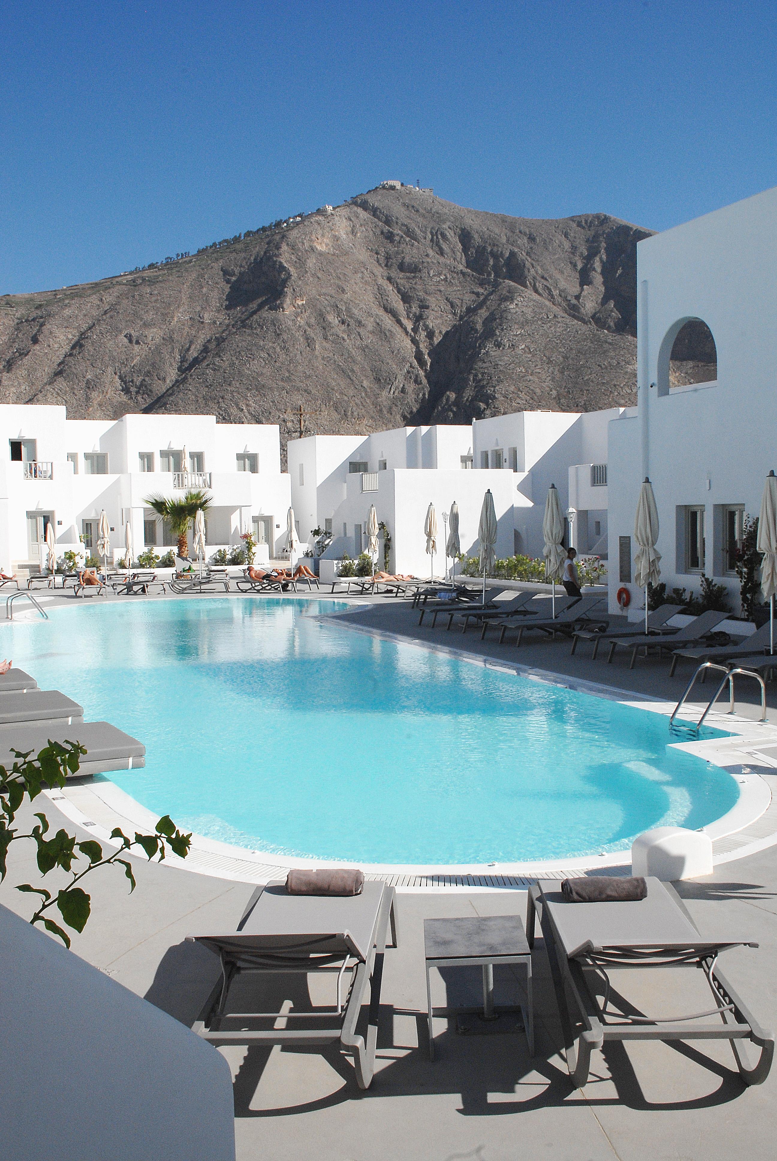 Aqua Blue Beach Hotel Perissa  Esterno foto